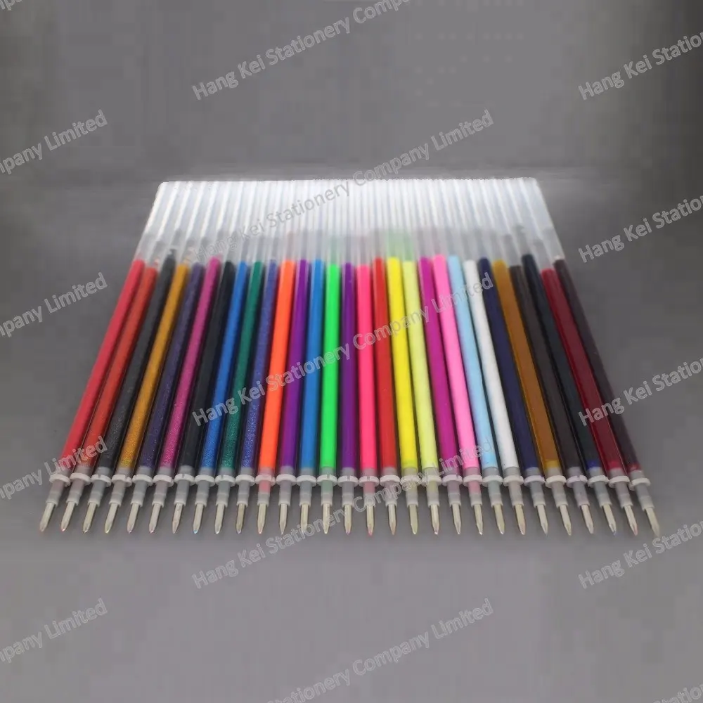 Factory price EN71 TRA tiny multi bright color retractable gel pen refill cartridge manufacturer