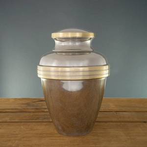 โกศเผาสำหรับตกแต่งในร่ม,โกศงานศพโกศสำหรับขี้เถ้าออกแบบโลหะล้วน - Product Image 2