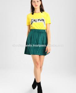 Minifalda elegante para mujer, nuevo diseño, botón de encaje de cuero de ante genuino sólido, talla grande personalizada para mujer de oficina, gran oferta - Product Image 5