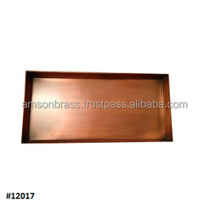 Plateau à chaussures en métal de la plus haute qualité Plateau à bottes décoratif en relief solide en métal Plateau à bottes en métal fini bronze - Product Image 3