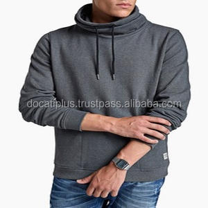 custom oem High Neck Mens Sweatshirt <b>Hoodies</b> for men - Product Image 3
