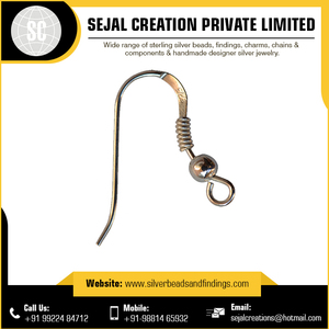 Crochet d'oreille en argent Sterling 925 rayé, résultats de fil d'oreille indien - Product Image 6