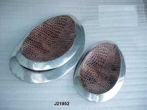 ถาดอลูมิเนียมเคลือบผิวจระเข้แบบถาดรูปไข่ - Product Image 5