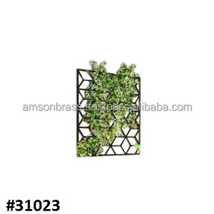 Enrejado cuadrado de hierro para pared, negro, Moderno - Product Image 1