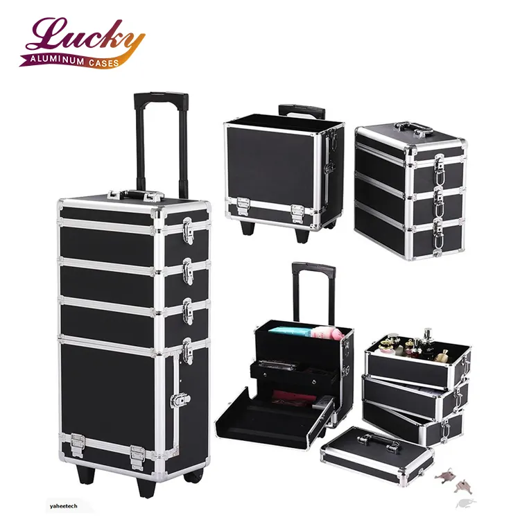 High quality Large trolley hair stylist tool case Hairdressing tool case