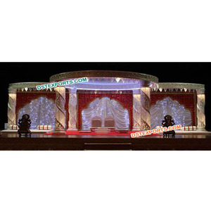 การออกแบบใหม่ล่าสุดไฟเบอร์คริสตัลงานแต่งงาน Mandap งานแต่งงาน Mandap การออกแบบใหม่ล่าสุด Mandaps ตกแต่งฉากหลัง - Product Image 1