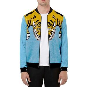 Áo khoác bomber mùa đông bằng vải <span class=keywords><strong>canvas</strong></span> may đo mới nhất dành cho nam với khóa kéo |   Vải lông cừu 100% polyester - Product Image 1