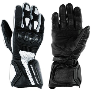 Gants longs en cuir de course de moto à jointure dure haute protection gants de moto - Product Image 3