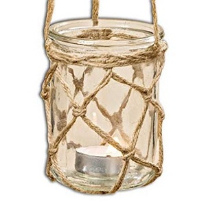 FRASCO ANTIGUO CON ASA DE CUERDA, FRASCO DE VIDRIO PARA HACER VELAS, FRASCO PARA VELAS A BAJO PRECIO - Product Image 6