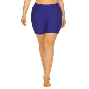 กางเกงว่ายน้ำขาสั้นผ้าฝ้ายระบายอากาศได้ดีสำหรับผู้หญิง2023ขายได้ในฤดูร้อนเอวยางยืดสีพื้น - Product Image 2