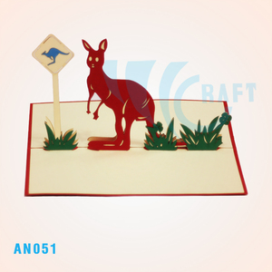 Carte pop-up 3D animale Carte de vœux faite à la main Vietnam Happy Birthday Gifts & Crafts Laser Custom Design Meilleur prix Top trending - Product Image 4