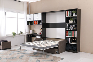 <span class=keywords><strong>Lit</strong></span> mural moderne de taille <span class=keywords><strong>Queen</strong></span>, <span class=keywords><strong>lit</strong></span> mural vertical multifonctionnel, canapé convertible, utilisation domestique, <span class=keywords><strong>lit</strong></span> mural pliable - Product Image 4