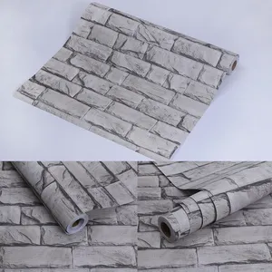 3D Effect Brick Self-klebstoff Vinyl Wallpaper für Home/Hotel/Coffee Shop Decorative Film