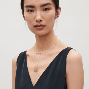 Collar geométrico chapado en oro para mujer, nuevo diseño - Product Image 2