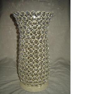 On Sale TVAKM Luxury Handmade Aluminum <b>Hurricane</b> Candleholder and <b>Vase</b> with Crystal Ivory Design for Wedding/Party Decoration - Product Image 6