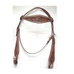 Beste Qualität verstellbare Leder Horse Bridle Großhandel Echt leder Horse Bridle Western Zaumzeug zu verkaufen