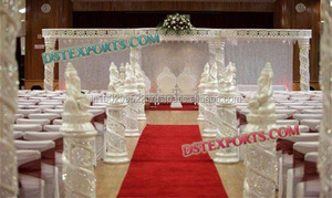 Exclusive Fiber Crystal <b>Wedding</b> Mandap Crystal Decorated Mandap Manufacturer Fiber Crystals Hanging Mandap for Sale CALIFORNIA - Product Image 2