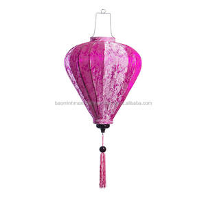 Triangle Shaped Bamboo Silk <b>Lantern</b> Fairy Style Hand Painted Decorative Item - Product Image 3