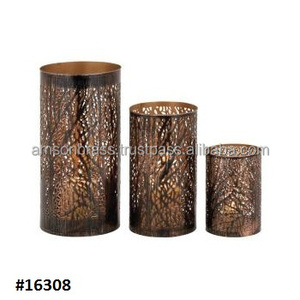 Support votif fait à la main traditionnel plaqué argent bougeoir votif décoration d'éclairage de maison et d'hôtel - Product Image 3