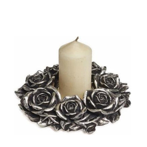 เชิงเทียนโลหะพวงหรีดกุหลาบ - Product Image 1