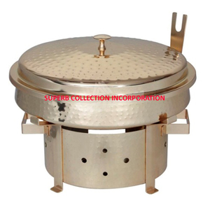 Handmade Copper Antiqui Vintage <b>Chafing</b> Dishes 8L Capacity Stainless Steel Material <b>Fuel</b> Heating-on Hot Sale! - Product Image 2
