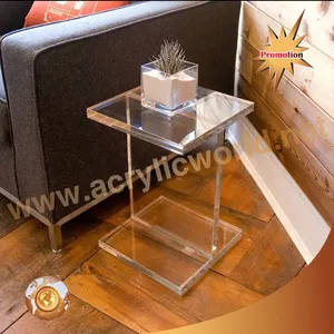 Plexiglass और एक्रिलिक कॉफी टेबल के साथ स्तरीय एक्रिलिक डेस्क कुर्सी
