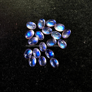 7mm 8mm 9mm Naturel Arc-En-Pierre De Lune Pierre Lisse Ovale Semi Précieux Calibré Cabochons Pierres Précieuses En Vrac En Gros Usine - Product Image 1