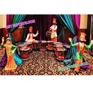 Punjabi Matrimonio Recepción Escenario Decoración Punjabi Cultura Etapas Decoración Punjabi Mahndi Escenario Estatuas Boda Decoración Oferta - Product Image 1