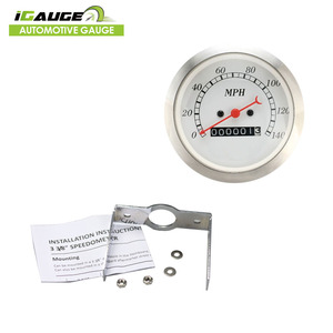 Lente de Cristal Convexo Clásico de 85 mm para Velocímetro, Esfera Blanca, Anillo Cromado, Movimiento Mecánico de Barrido de 270 Grados - Product Image 5