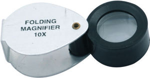 Joyeros ojo lupa acabado negro lente de aumento 10X bolsillo plegable tamaño de mano portátil para joyería gemas de diamantes - Product Image 4