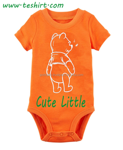 Wholesale Baby Casual Clothing Printed Flocking Cotton Kids Bodysuit Romper bamboo baby short sleeve romper tirupur india - Product Image 3