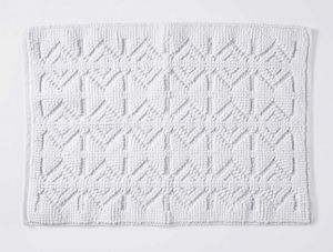 Alfombrillas de baño sólidas modernas con diseño de diamante, 100% algodón, alta absorción de agua, ligeras, hechas a máquina para el hogar y los hoteles - Product Image 2