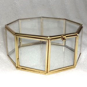 Joyero superior de cristal de filigrana de grabado decorativo Hexagonal para almacenamiento y exhibición de Joyas de escaparate - Product Image 2