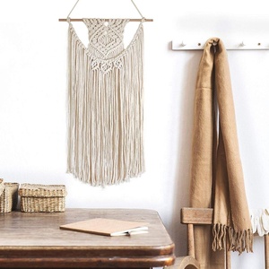 Gran tamaño bohemio diseño señora macramé colgante de pared cordón de algodón orgánico decoración del hogar - Product Image 3