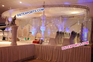 <b>Wedding</b> Crystal Mandap With Ball <b>Wedding</b> Fiber Crystal Mandap With LED <b>Lights</b> <b>Wedding</b> Delizio Crystal Mandaps - Product Image 6