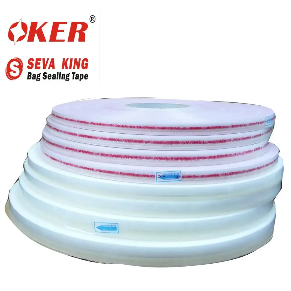 Original OKER Factory High Quality 12mm resealable Bag Sealing Tape for packing polybag SEALING KING SUPPER KING manufacturer