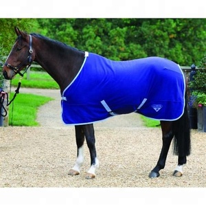 Horse Fleece Rug Soft Polar Fleece Horse Cooler <b>Blanket</b> Breathable Horse Fleece Cooler Rug with Chest Buckle - Product Image 4