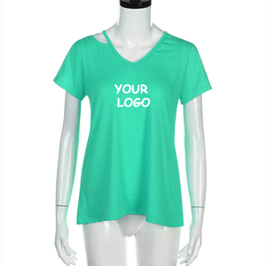 Camisetas lisas de algodón de manga corta para mujer, ropa de verano, nuevo estilo - Product Image 6