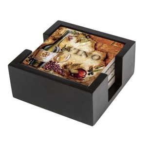 Stylish Design <b>Wooden</b> <b>Coasters</b> Brown Color for Hotel & Restaurant Tabletop Tea & Coffee Serving <b>Coaster</b> With Holder - Product Image 1