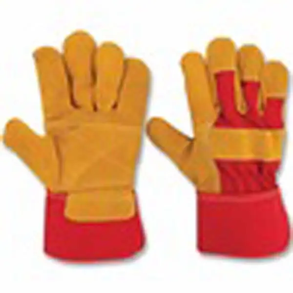 Pakistan çift palm deri eldiven/sürüş eldivenleri deri hindistan/dubai ithalatçılar deri iş eldivenleri i