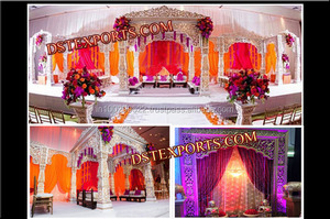 Royal Devdas Mandap para bodas Maharaja Trending Indian Wedding Mandap Decoración New Dev Pillar Mandap para bodas indias - Product Image 3