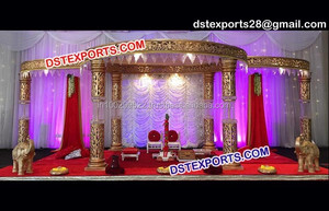 Mandap DE BODA Vintage de fibra de cristal, conjunto de mandril de cristal para boda - Product Image 2