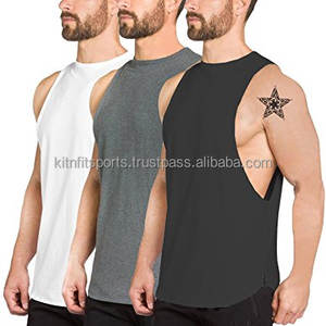 Vêtements de sport pour hommes en gros personnalisés Débardeur de fitness sans manches en coton pantone doux pour hommes STREET Étiquette de style anti-logo personnalisée OEM - Product Image 6