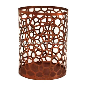 Portavelas Votivo Precios razonables Tamaño pequeño Colgante Vela de metal plateado Linterna Cobre votivo Acabados brillantes Perforado - Product Image 6