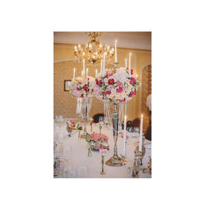HIGH QUALITY BRASS CANDELABRAS HIGH QUALITY 5 ARM GOLD <b>CANDELABRA</b> NEW CRYSTAL <b>CANDELABRA</b> - Product Image 3