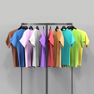 Support de magasin en métal semi-circulaire, présentoir de vêtements avec finition noir mat et protection contre les rayures - Product Image 6