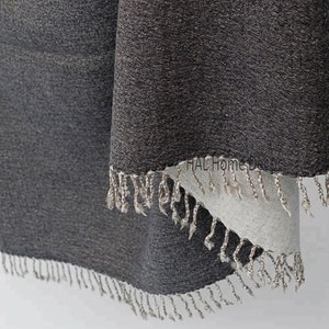 Manta de Algodón y Lana Ecológica al por Mayor, Personalizable, Negra, Decoración del Hogar, 55x66 Pulgadas, Estilo Tradicional - Product Image 2