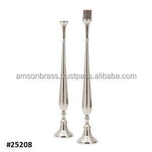 Pilar de candelabro tradicional Soporte de vela de aluminio portavelas votivo Vela Fiesta DE BODA votiva - Product Image 6
