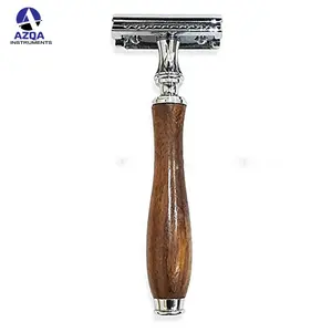Men's Traditional Classic Double Edge Chrome Shaving Safety Razor + Blade TOP Safety Razor Brass Stainless Steel