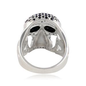 2023 Fashion Wholesale Custom 925 Sterling Silver Exquisite <b>Black</b> Diamond New Hot Selling Skull <b>Ring</b> Cheapest Jewelry - Product Image 3